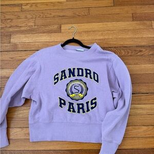 Sandro Purple Varisty Sweatshirt